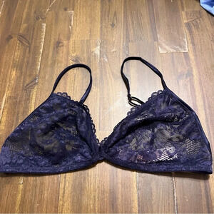 Savage X Fenty Navy Blue Lace Bralette Sexy Lingerie